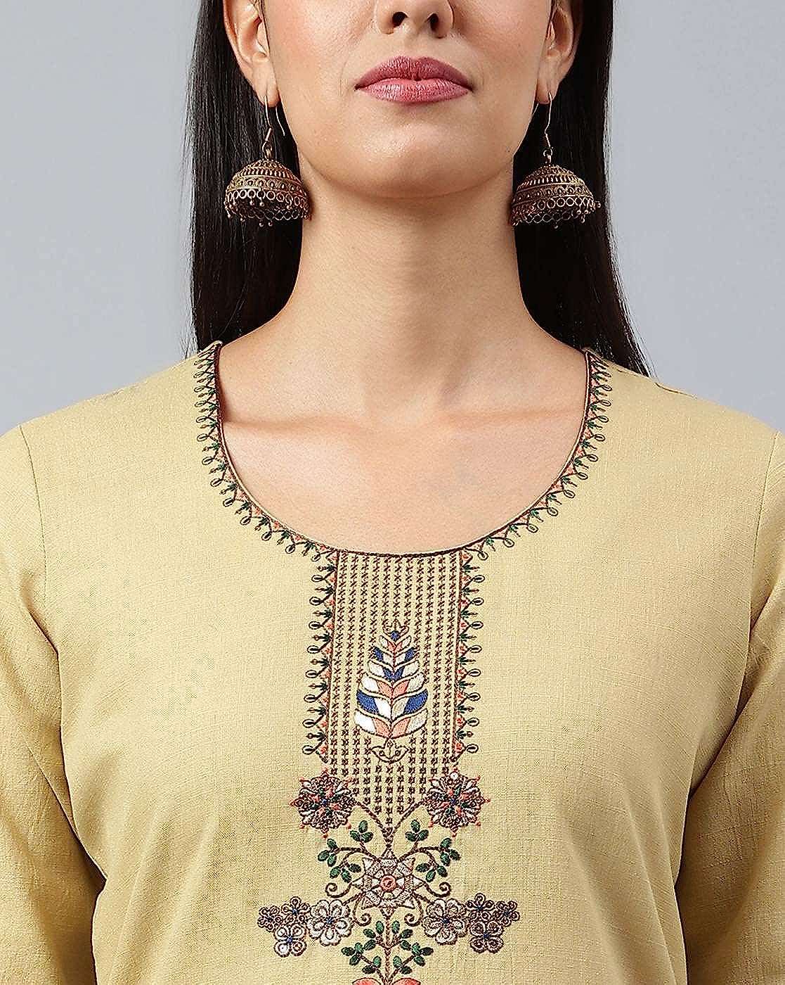 Muslin Rayon Sequined Embroidered Straight Ladies Kurta, Bottom and Dupatta Set