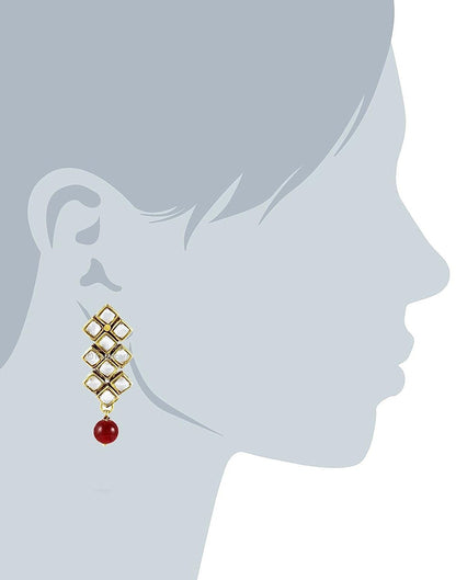 Fashion Pearl Kundan Choker Necklace Set With Earrings For Women