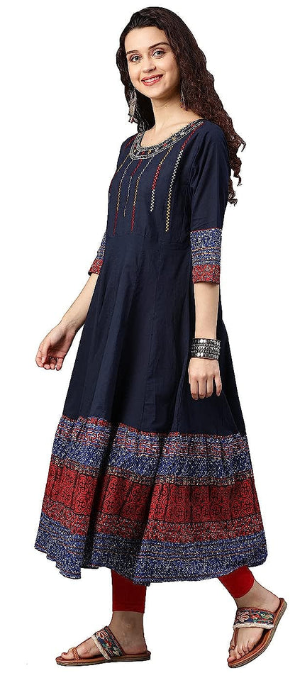 Women's Calf Length Anarkali Dress