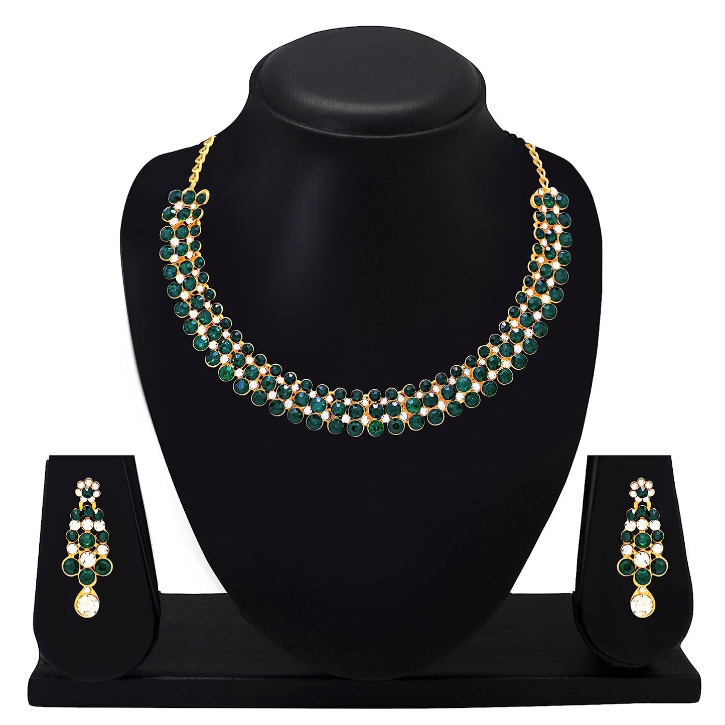 Gold Plated Alloy Choker Necklace Set For Women