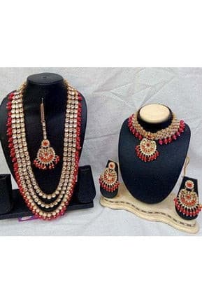 Bridal Choker & Long Necklace Jewellery Set For Women